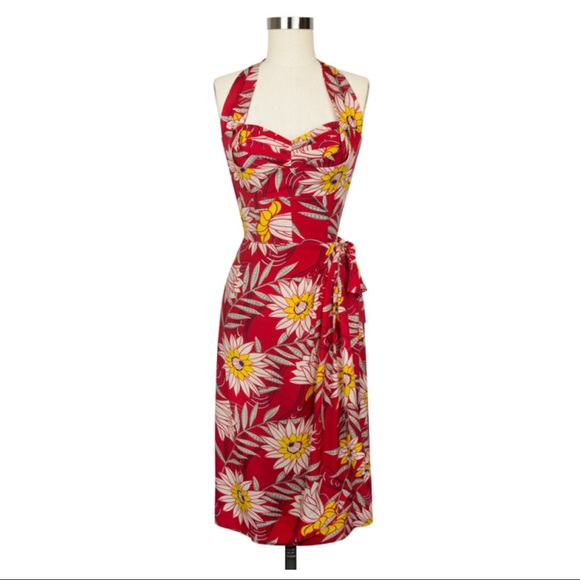Trashy Diva Dresses & Skirts - Trashy Diva Red Waterlilies Sarong Dress